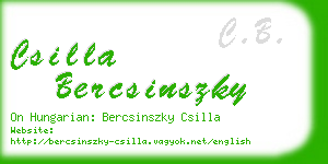 csilla bercsinszky business card